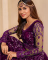 Embroidered Semi Stitched Lehenga Choli For Women (Purple) - Women's Partywear Lehenga Choli | Dresses For Women |. 