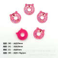 Transparent Cartoon Pink Bear Resin Ornaments DIY Phone Case Clips Hair Shoe Charms Stationery Patches Accessories. 
