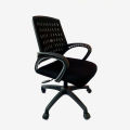 Black Solid Office Revolving Chair HIK-898A. 