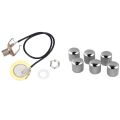 Electric Guitar Bass Volume Knob Potentiometer Chord Cap Volume Knob & Guitar Transducer Pre-Wired Amplifier Piezo Jack. 