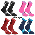 Difutagui 2021 New Rapha 4 Color Stripe Cycling Socks Men and New Women Wearproof Road Bike Compression Socks Pink. 