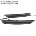 LED Rear Bumper Reflector Tail Light for Forester Black Lens. 