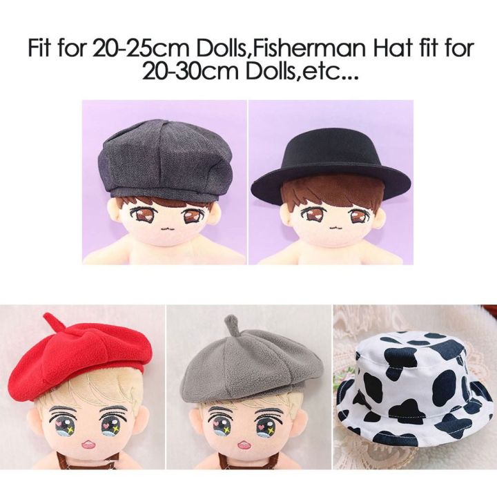 Cute%20for%2020cm%20Dolls%20Candy%20Color%2020cm%20Doll%20Hat%20Fashion%20Caps%20Animal%20Casual%20Hat%20Flannel%20Casual%20Hats%20For%20hat%20-%20Image%203