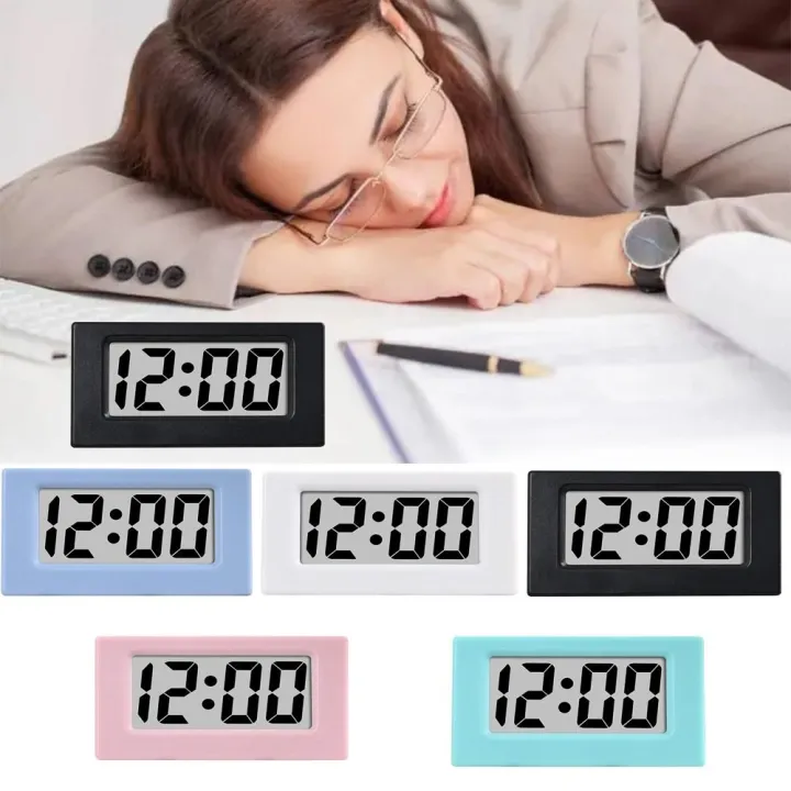 Home Office Bedroom Decor Mini LED Clock Portable Cute Electronic ...