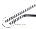 Reusable Stainless Steel Straw Pack Of 2 (1 Straight,  1 Bent  ). 