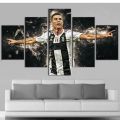 5 Piece Panel Wooden Back Frame Cristiano Ronaldo Canvas By Shreeniti. 