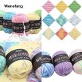 Wenefang Mixed Colour 50g Knitting Yarn Knitting Tool Cotton Profesional Yarn Crochet Milk Soft Baby Cotton Wool Yarn. 