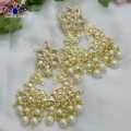 Jewels of Nepal Faux Moti & Beads Beaded Double Fish Designed Meenakari /Kundan Luxury Earrings For Women. 