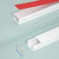 High Quality 1m Wire Conduit Rectangle Paintable Cord Hider PVC Self-Adhesive Cable Trunking Home. 