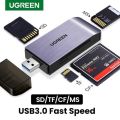 UGREEN 4-in-1 Multifunction Card Reader USB-A 3.0 to TF / SD / CF / MS with 5Gbps Transfer Speed. 