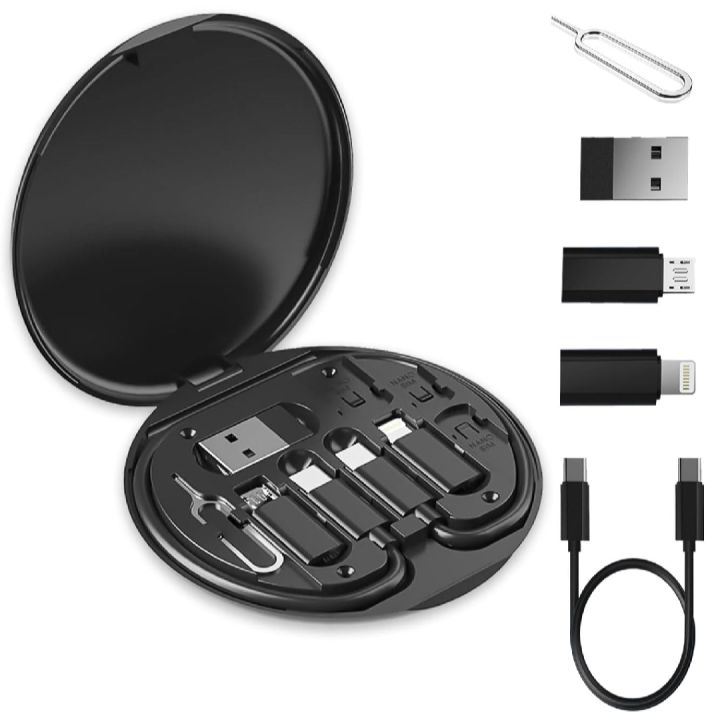 Usb Transfer Cable Box Portable|Multifunctional Data Cable Storage Box, Adaptor For Lightning ...
