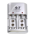 Goop GD-802B Smart Battery Charger | Rechargeable Charger for 4x AA/AAA & 2x 9V Ni-MH/Ni-CD Batteries | Fast Charging with LED Indicator – Universal Multi Battery Charger. 