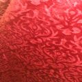 Decor Velvet Fabric Eyelet Simple Pattern Door Curtains (7 /5Feet, Scarlet Red)- Set Of 2,. 