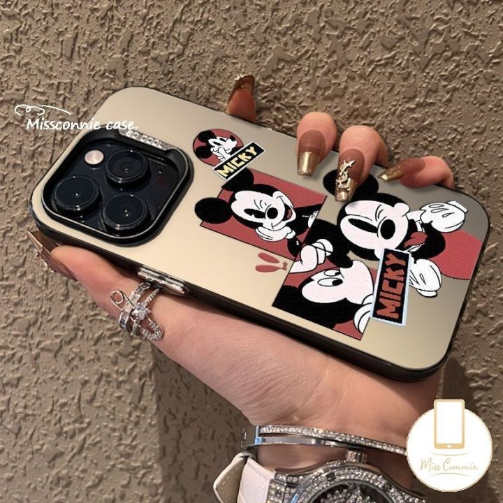 Trendy%20Brand%20Cartoon%20Disney%20Phone%20Case%20Compatible%20for%20IPhone%2015%2013%2011%2014%2012%20Pro%20Max%2014%208%207%2015%20Plus%207Plus%20X%20XR%20XS%20Max%20SE%202020%20Cute%20Mickey%20Mouse%20Luxury%20Plating%20Metal%20Lens%20Cover%20-%20Image%204