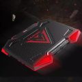 NUOXI Ultra Professional 5 Fan LED Backlit Speed and Height Adjustable Gaming Laptop Stand Cooling Pad For 9'' inch to 18'' inch. 