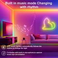 Uonevic LED Lights with Music Synchronization Color Changing ED Light Bar Sound RGB Sales promotion L Neon Light Strip Waterproof 1-5M 5V RGB in Wall Game Room TV Party. 