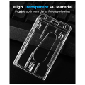 2PCS Vertical Hard Plastic Badge Holder Clear PC ID Badge Holder with Thumb Slot Design. 