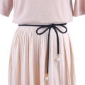 Women Tassel Knot Belt Vintage Pearl Waist Rope Fringed Waistband Girdle Dress. 