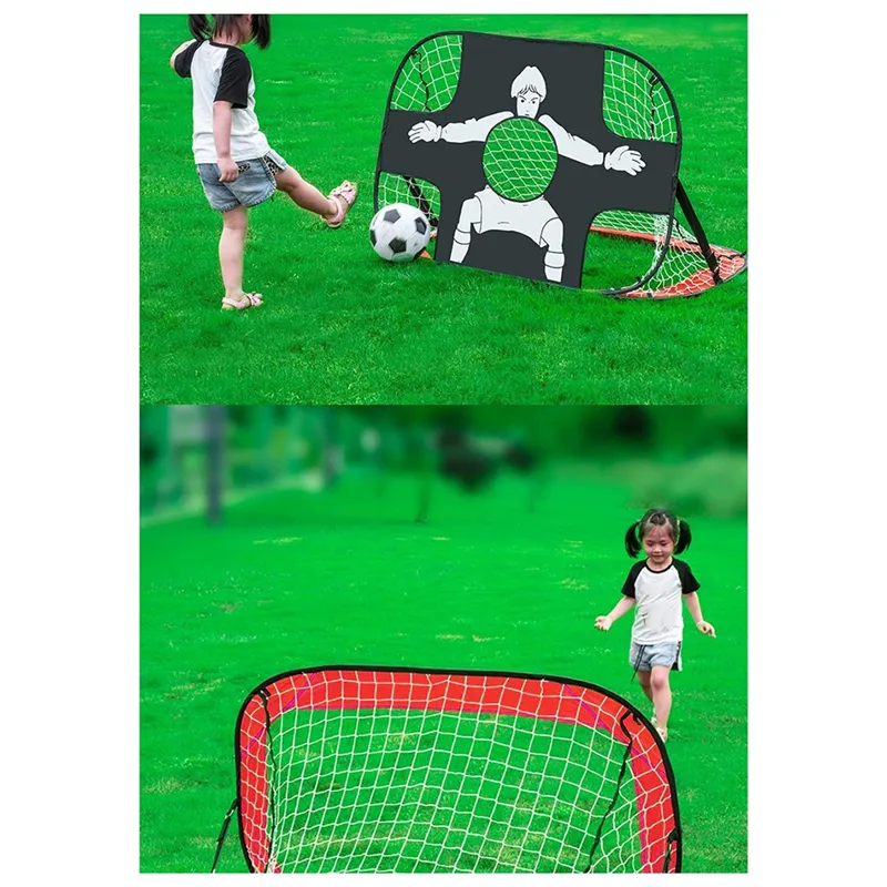 2-In-1 Foldable Mobile Children's Football Goal Football Tennis Rack ...