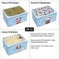 24l Kids Storage Box, Kids Cloth Storage Box For Kid's Clothes, Folding Stackable Clothes Organizer With Metal Frame. 
