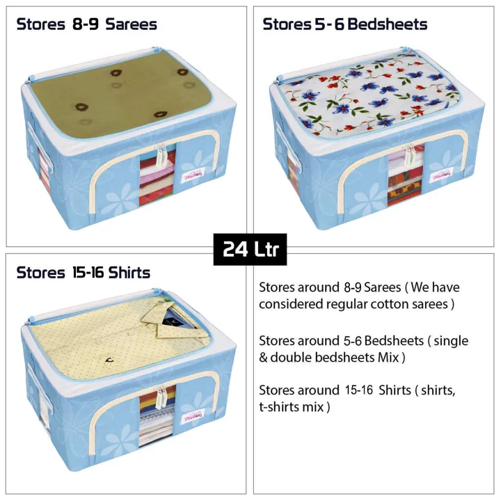Desire-24l%20Kids%20Cloth%20Storage%20Box,%20Folding%20Stackable%20Clothes%20Organizer%20With%20Metal%20Frame%20-%20Image%204