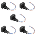 ARELENE 5X 220V Mini Human Body Infrared Sensor Infrared Body Sensor Switch LED Flood Light PIR Motion Sensor Adjustable Black. 