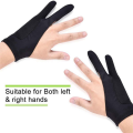 (GGBR) 15 Pack Artist Gloves for Tablet Digital Drawing Glove Two Fingers Thicken Palm Rejection Glove for Graphics Pad (M). 