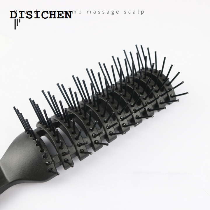 DISICHEN%202025%20Men's%20Black%20Plastic%20Ribbed%20Comb%20Fluffy%20Large%20Back%20Comb%20Salon%20Hairdressing%20Brush%20Men's%20Styling%20Oil%20Hair%20Curly%20Massage%20Hairbrush%20-%20Image%204