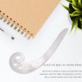 NAMUNY 5pcs 11.8 inch Long Comma Shaped Plastic Transparent French Curve Ruler Spline. 