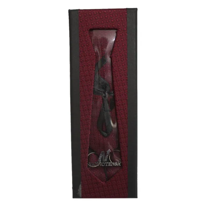 Maroon%20Neck%20Tie%20With%20Cufflinks%20And%20Pocket%20Square%20For%20Men%20-%20Image%203