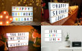 A4 Size LED Cinematic Letter Magnetic Light Box with 90 pcs Black Replaceable Letters. 