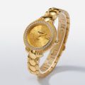 Luxury Gold Chain Golden Dial Watch for Women - Stone Dial - Waterproof - Premium Quality Ladies Watch || Sold By Best Suppliers. 