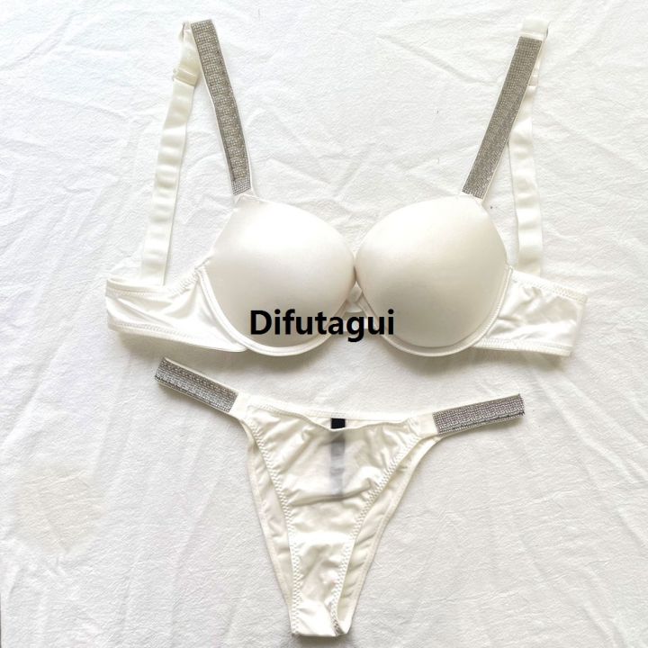 Difutagui%20Women's%20Thong%20Women's%20Panties%20Underwear%20Solid%20Color%20Thong%20Hot%20Selling%20Women's%20Underwear%20Rhinestone%20Letter%20Pattern%20Underwear%20-%20Image%205
