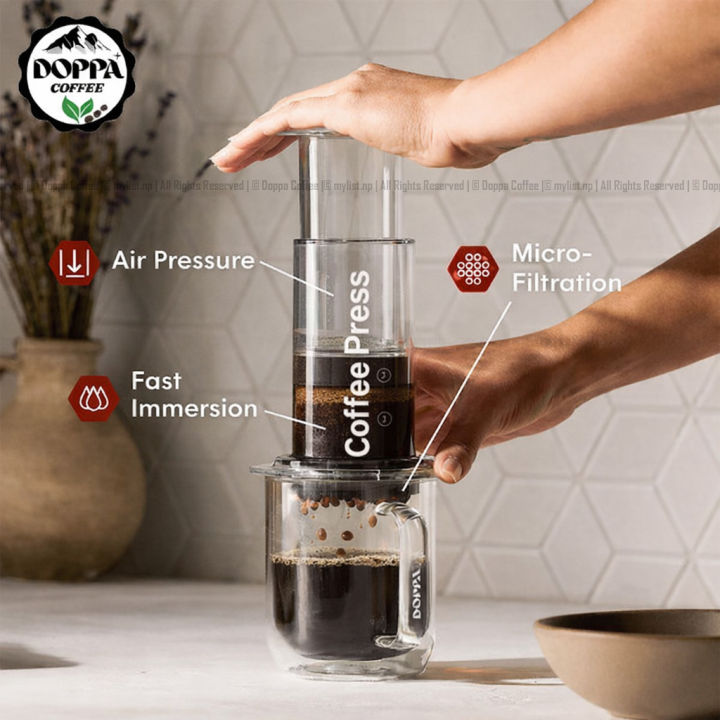 Aeropress Coffee maker | Espresso Maker | Coffee Press | Portable Coffee Maker By DOPPA Coffee® (FULL SET)