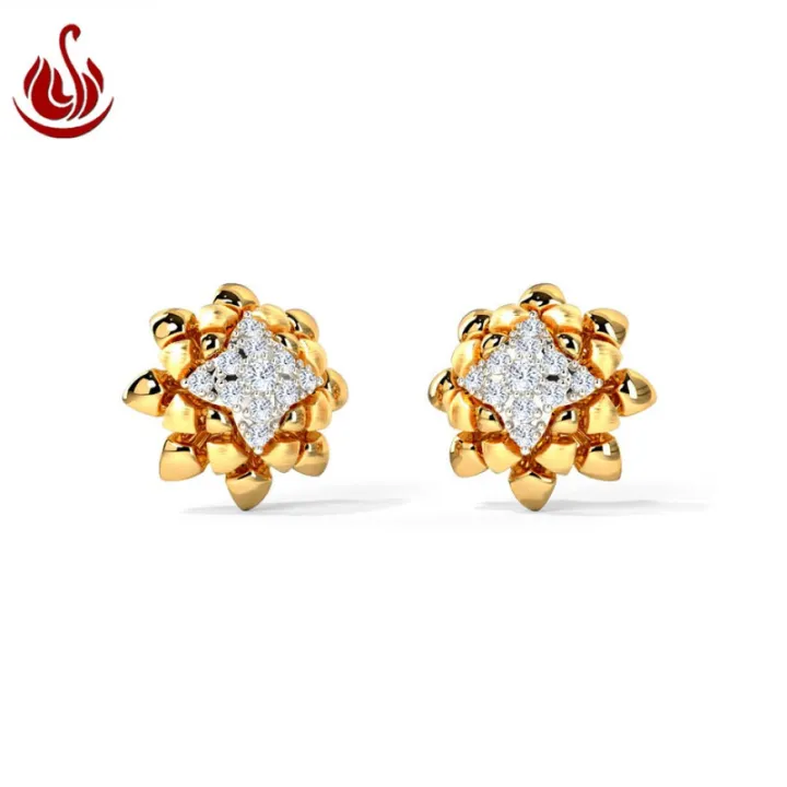 Sazuna%20Jewellers%20Emery%20Diamond%20Stud%20Earrings%20For%20Women%20-%201%20Pair%2014%20Carat%20-%20Image%203
