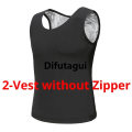Difutagui CXZD Men Sauna Shaper Vest Thermo Sweat Shapewear Tank Tops Slimming High Quality Vest Waist Trainer Fitness Workout Zipper Shirt Fat Burning. 