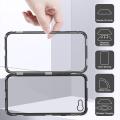 iPhone 6 Plus/6s Plus Case, Magnetic Case Metal Frame Tempered Glass Back with Built-in Magnet Cover for Apple iPhone 6 Plus,iPhone 6s Plus (Clear Black). 