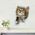3D cute cat wall ticker Toliet decorative creative animal ticker. 
