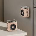 Portable Mini Magnetic Back Clip Mini Bluetooth Speaker Time Display Built in Microphone Retro Speaker Led Lighting Night Light Wireless Speaker Music Gift. 
