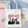 Maneskin Women Canvas Tote Bag Eco-friendly Shopping Bag Large Capacity Shoulder Bag For Women Foldable Beach Shopping Bag UNXY. 