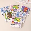 DIY Mini Cartoon Coloring Book Portable Note Coloring Watercolor Coloring Book 25Sheets Doodle Books Children's Art. 