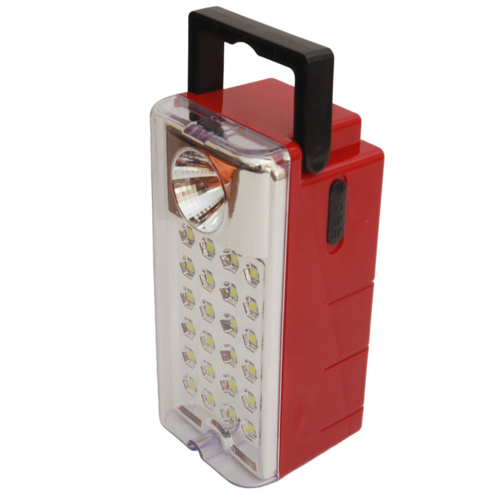 Rechargeable 24x0.2W SMD LED + 1W Torch Emergency Work Light – Portable Flashlight with Solar & AC Powered, High Brightness Torch for Home, Office, Camping & Outdoor Use
