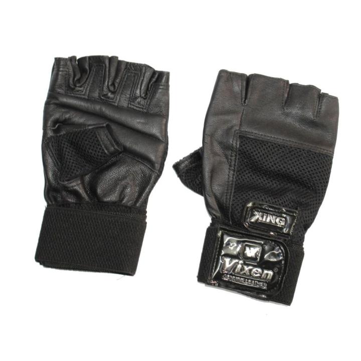 Vixen%20Xing%20Black%20Half%20Sports%20Gym%20Gloves-Black%20-%20Image%203