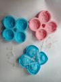 4 Cavities Ice Mold Flexible Silicone Ice Cube Trays. 