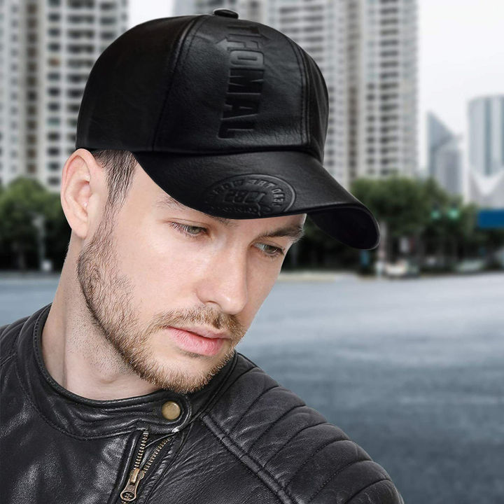 Cap%20Leather%20New%20Fashion%20Outdoor%20&%20Sports%20Adjustable%20Vintage%20Snapback%20Men's%20Leather%20Casual%20Hat%20-%20Image%209