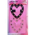 Black/Nude 2 Piece Heart Shape Bra Strap Clips Cleavage Control. 