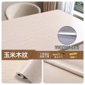 Wood grain desktop sticker tablecloth self-adhesive imitation wood waterproof wallpaper furniture refurbishment table film color change table sticker table paper. 