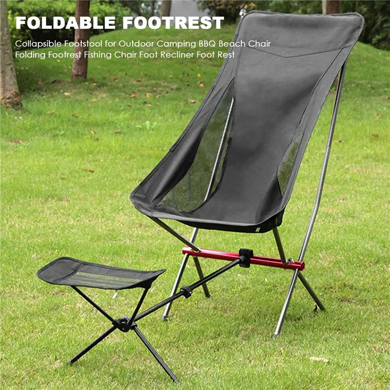 Footstool for Outdoor Camping BBQ Beach Chair Folding Footrest