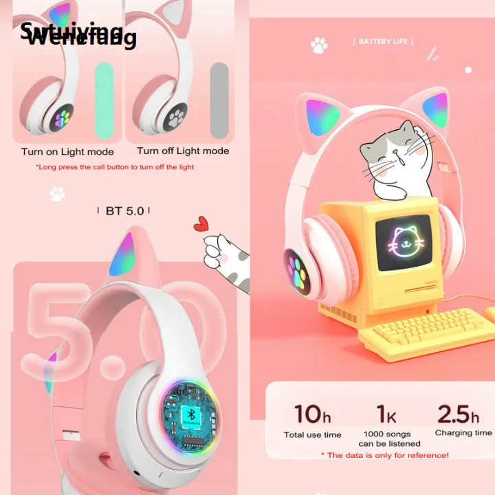 Wenefang%20Sutuiying%20Bluetooth%20Headset%20Flash%20Light%20Wireless%20Headphone%20Kids%20Earphones%20s%20promotion%20Selling%20Cute%20Headphone%20Music%20Game%20Earpieces%20Sports%20Music%20Headset%20Gifts%20-%20Image%202