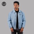 Wraon Light Blue Stretchable Denim Bomber Jacket For Men - Fashion | Jackets For Men | Men's Wear | Denim Jackets |. 